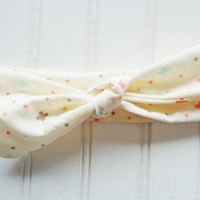 Donna Knotted Headband - Colored Swiss Cross