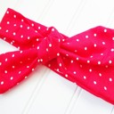  Donna Knotted Headband - Dots on Red