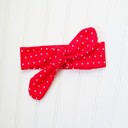  Donna Knotted Headband - Dots on Red