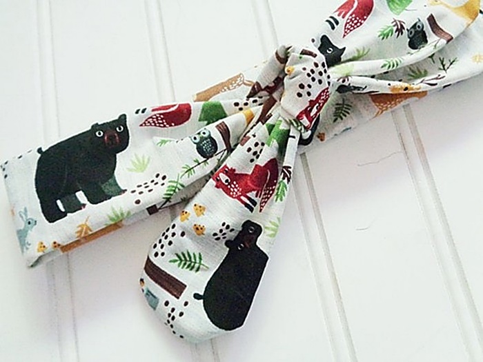 Donna Knotted Headband - Forrest Animals