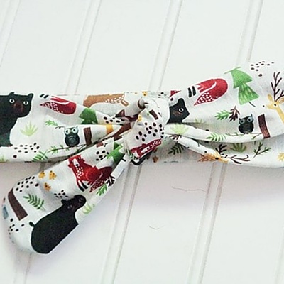 Donna Knotted Headband - Forrest Animals