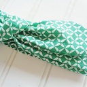  Donna Knotted Headband - Green Lattice