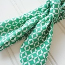  Donna Knotted Headband - Green Lattice