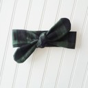  Donna Flannel Knotted Headband - Green and Black Buffalo Plaid