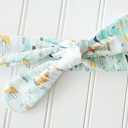  Donna Knotted Headband - Green and Yellow Mod Print