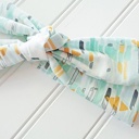  Donna Knotted Headband - Green and Yellow Mod Print