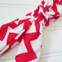  Donna Knotted Headband - Red Chevron