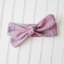  Donna Knotted Headband - Red and Blue Check