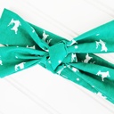  Donna Knotted Headband - Reindeer on Green