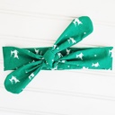  Donna Knotted Headband - Reindeer on Green