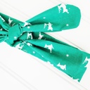  Donna Knotted Headband - Reindeer on Green