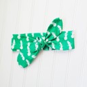  Knotted Headband - Snowman on Green