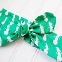  Knotted Headband - Snowman on Green