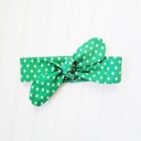  Donna Knotted Headband - Swiss Cross on Green