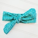  Knotted Headband - Teal Pattern