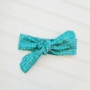  Knotted Headband - Teal Pattern