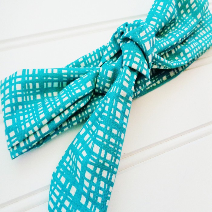 Knotted Headband - Teal Pattern