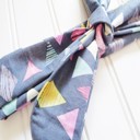  Donna Knotted Headband - Triangles and Diamonds