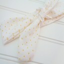  Donna Knotted Headband - Yellow Dots