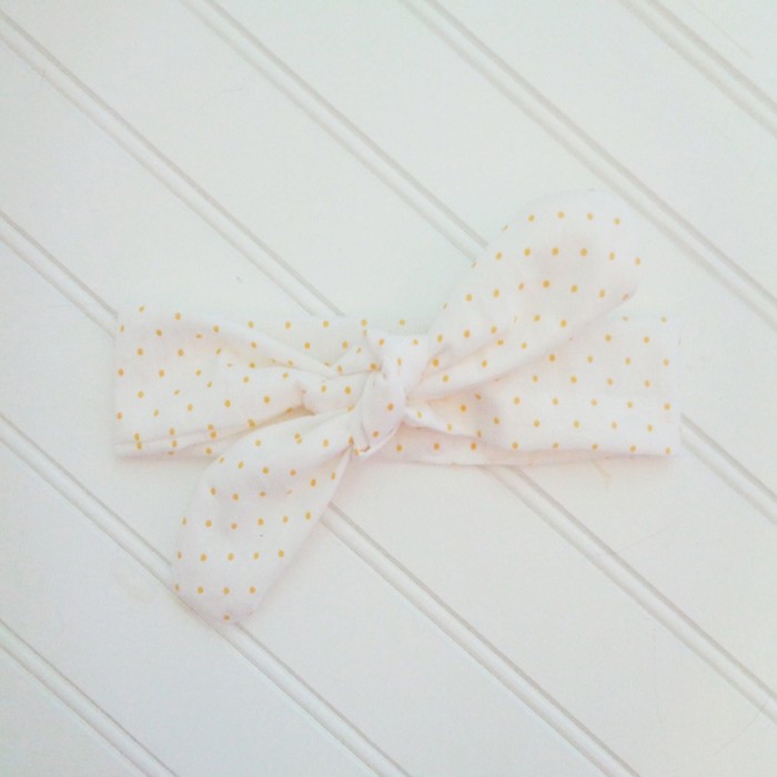 Donna Knotted Headband - Yellow Dots
