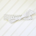  Emma Knotted Headband - Black Dots on White