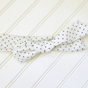  Emma Knotted Headband - Black Dots on White