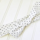  Emma Knotted Headband - Black Dots on White