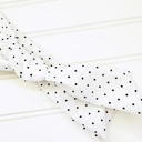  Emma Knotted Headband - Black Dots on White