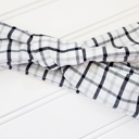  Emma Knotted Headband - Black and Gray Plaid