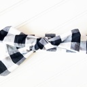  Emma Knotted Headband - Black and White Buffalo