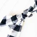  Emma Knotted Headband - Black and White Buffalo
