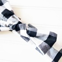  Emma Knotted Headband - Black and White Buffalo