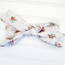  Emma Knotted Headband - Bouquets on Pink