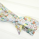  Emma Knotted Headband - Flower Meadow on Blue