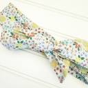  Emma Knotted Headband - Flower Meadow on Blue