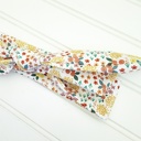  Emma Knotted Headband - Flower Meadow on White