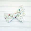  Emma Knotted Headband - Flowers on White
