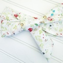  Emma Knotted Headband - Flowers on White