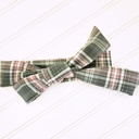  Emma Knotted Headband - Gray White and Pink Plaid