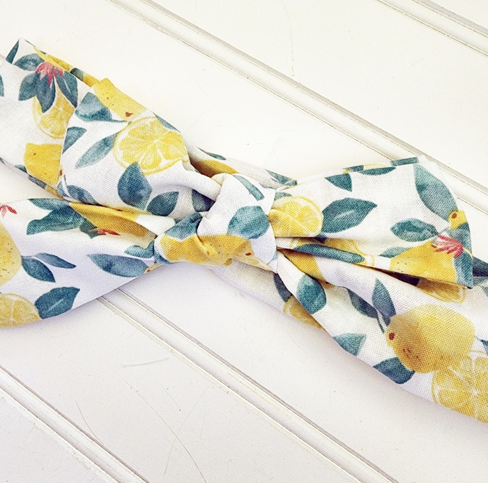 Emma Knotted Headband - Lemons