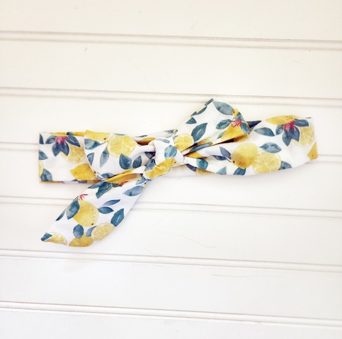 Emma Knotted Headband - Lemons