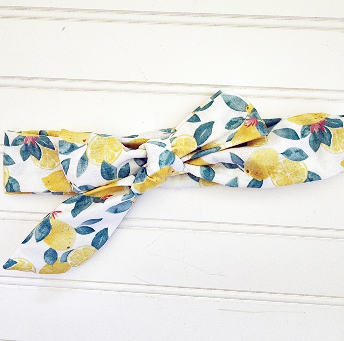 Emma Knotted Headband - Lemons