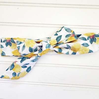 Emma Knotted Headband - Lemons