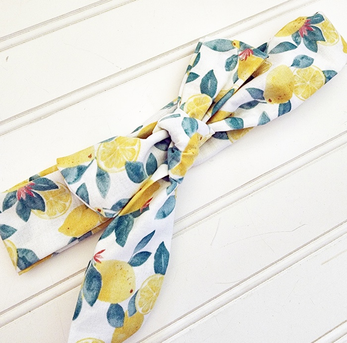 Emma Knotted Headband - Lemons