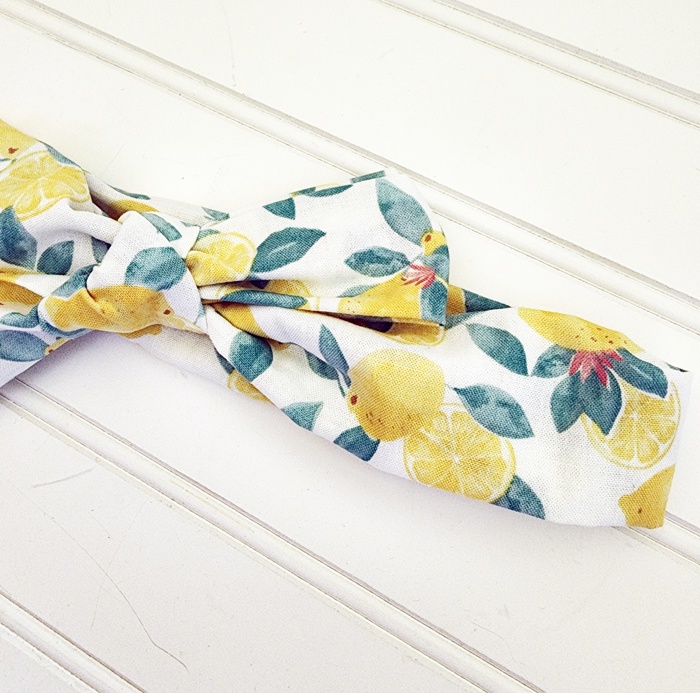 Emma Knotted Headband - Lemons