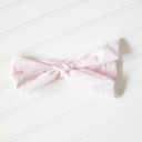  Emma Knotted Headband - Light Pink with White Lines