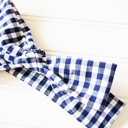  Emma Knotted Headband - Navy Gingham