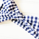  Emma Knotted Headband - Navy Gingham
