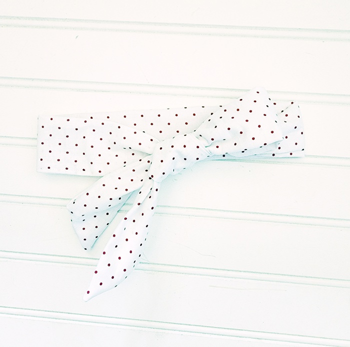 Emma Knotted Headband - Red Dots