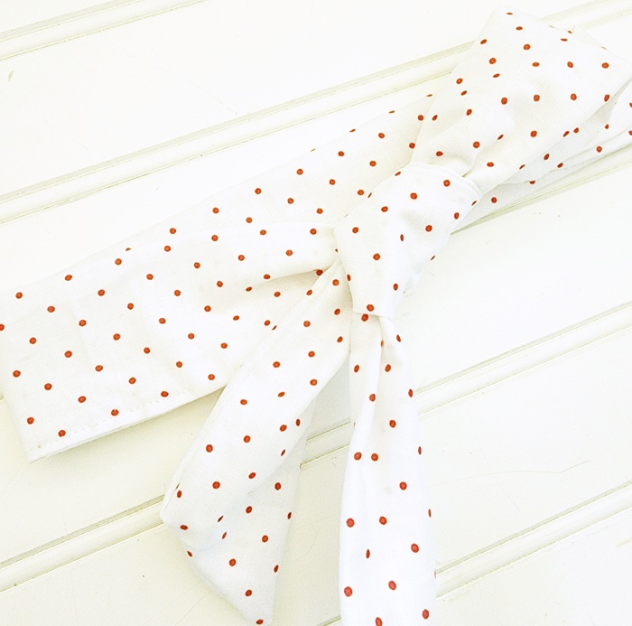Emma Knotted Headband - Red Dots